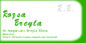 rozsa breyla business card